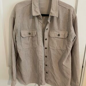 Women's Beige Corduroy Jacket